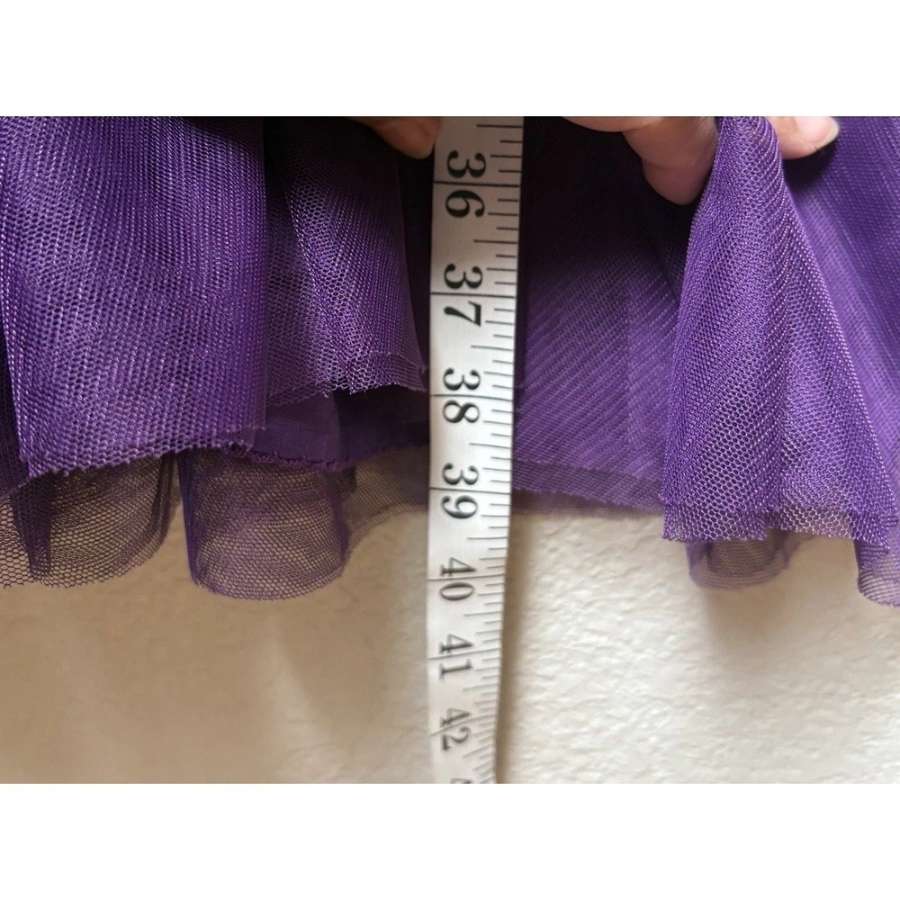 Anthropologie Maeve Ruffled Tulle Mini Dress Purple Size XL - Picture 14 of 14